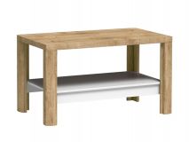 Rechthoekige salontafel LIVOCO 110 cm ribbec eik/wit