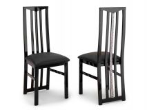 Lot van 2 stoelen REBECCA hoogglans zwart