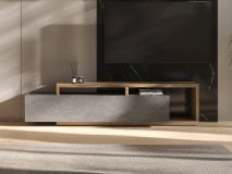 Tv-meubel BOTSWANA 2 lades 2 opbergvakken matera/eik appenzeller