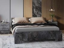 Tweepersoonsbed INDIRA 160x200 cm kleurrijke leisteen