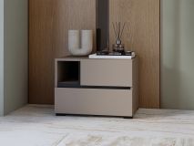 Nachtkastje CROSSAIR 2 lades taupe