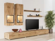 Tv-meubel set BABEL 5 deuren wotan eik