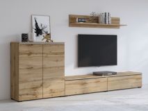 Tv-meubel set TANAMALO 4 deuren wotan eik