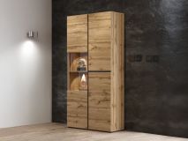 Vitrinekast CROSSAIR 3 deuren wotan eik