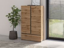 Commode CROSSAIR 2 deuren 1 lade wotan eik