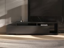 Tv-meubel BOTSWANA 2 lades 2 mat zwart