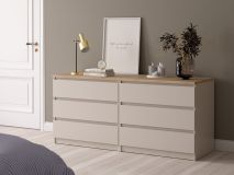 Commode NAIADE 6 lades kasjmier/jackson eik