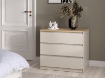 Commode NAIADE 3 lades kasjmier/jackson eik