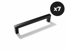 Set van 7 handgrepen WASHING zwart