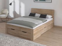 Bed FLASH 140x200 cm eik sonoma met lades