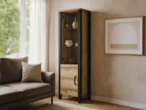 Kolomkast OLIANNE 2 deuren natuurlijke eik