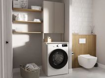 Kast voor wasmachine LAURA 2 deuren kasjmier