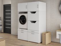 Kast WASHING 1 machine met kast voor wasgoed LARGE wit