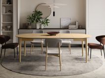 Verlengbare eettafel PLOTY 90>210 cm lichte eik