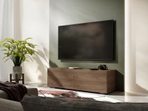 Tv-meubel KINGSTON 1 klapdeur 105 cm walnoot