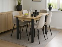 Verlengbare eettafel OLIANNE 130>175 cm natuurlijke eik