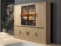 Buffetkast TIBOR 8 deuren franse eik