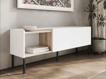 Tv-meubel JULIE 2 deuren wit/sonoma eik