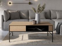 Rechthoekige salontafel VIDDO linea eik