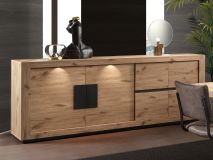 Dressoir SARINO 4 deuren canyon eik