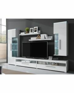 TV-meubelset INDIRA 02 4 deuren wit/hoogglans wit zonder led