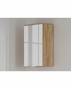 Wandkast AVIA 1 deur navarra eik/hoogglans wit 