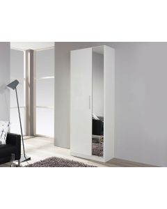 Schoenenkast MINOTOR 1,5 deur met spiegel wit
