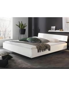 Bed IXANA 160x200 cm alpine wit met hoofdeinde