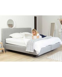 Spoedig Versterker krater Boxspring DREAM 160x200 cm stof grijs zonder matras