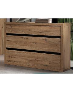 Commode OLIGA 3 lades scarlet eik 