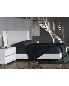 Bed UTOPIA DELUXE I 180x200 cm hoogglans wit 