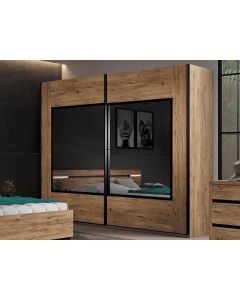 Kast OLIGA 2 schuifdeuren 245 cm scarlet eik 