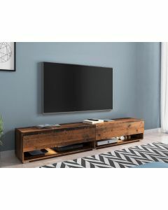 TV-meubel ACAPULCO 2 klapdeuren 180 cm old wood met led