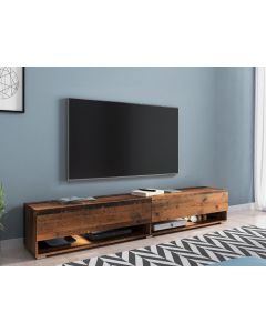 TV-meubel ACAPULCO 2 klapdeuren 180 cm old wood zonder led