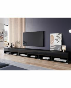 TV-meubel ACAPULCO 3 klapdeur 300 cm zwart/hoogglans zwart zonder led