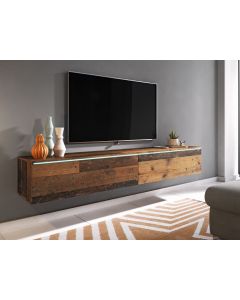 TV-meubel DUBAI 2 klapdeuren 180 cm old wood zonder verlichting