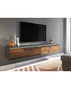 TV-meubel DUBAI 2 klapdeuren 180 cm matera/old wood zonder verlichting