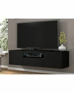 Tv-meubel AUREO 3 deuren 150 cm zwart zonder led