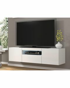 Tv-meubel AUREO 3 deuren 150 cm wit/hoogglans wit zonder led