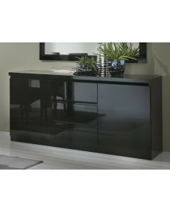 Dressoir ROMEO 2 deuren en 3 lades hoogglans zwart