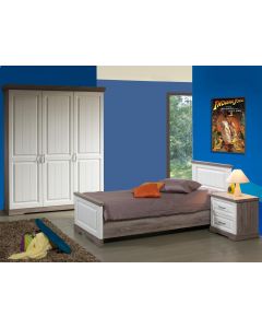 Complete slaapkamer IVANA II 90x200 cm truffel/porselein