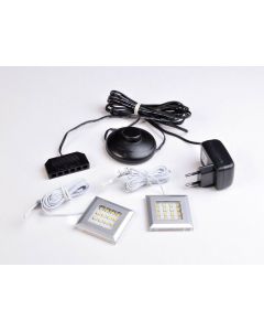 Kit vierkant led verlichting RGB (set van 2)