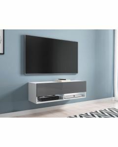 TV-meubel ACAPULCO 1 klapdeur 100 cm wit/grijs