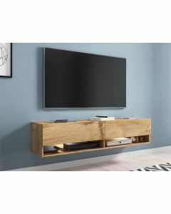 TV-meubel ACAPULCO 2 klapdeuren 140 cm wotan eik met led