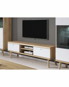 TV-meubel PROMI 2 deuren 2 vakken eik riviera/wit