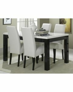 Eettafel ROMEO 190 cm hoogglans zwart/hoogglans wit
