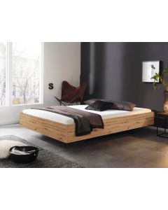 Bed IXANA 140x200 cm artisan eik zonder hoofdeinde met matras met lattenbodem
