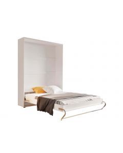 Opklapbed CONCEPTION 140x200 cm wit/hoogglans wit (verticaal) met matras