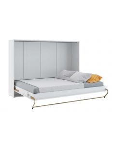 Opklapbed CONCEPTION 140x200 cm mat wit (horizontaal)