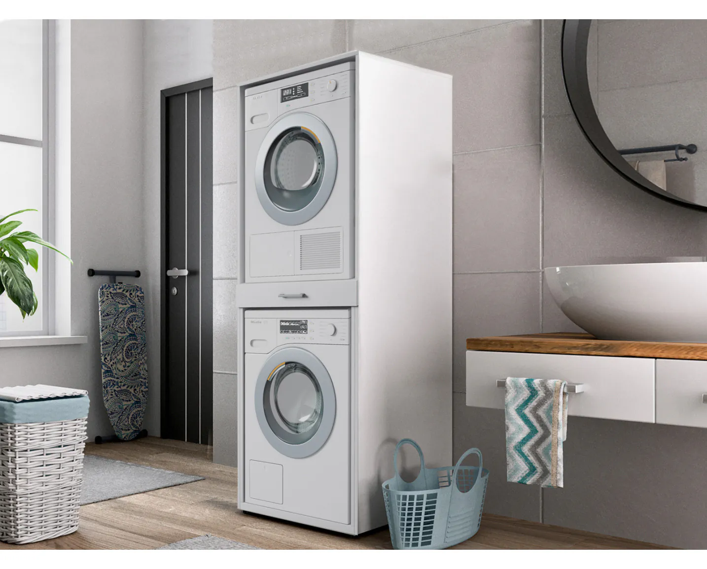 Wasmachine kast voor een Strakke en Georganiseerde Ruimte
